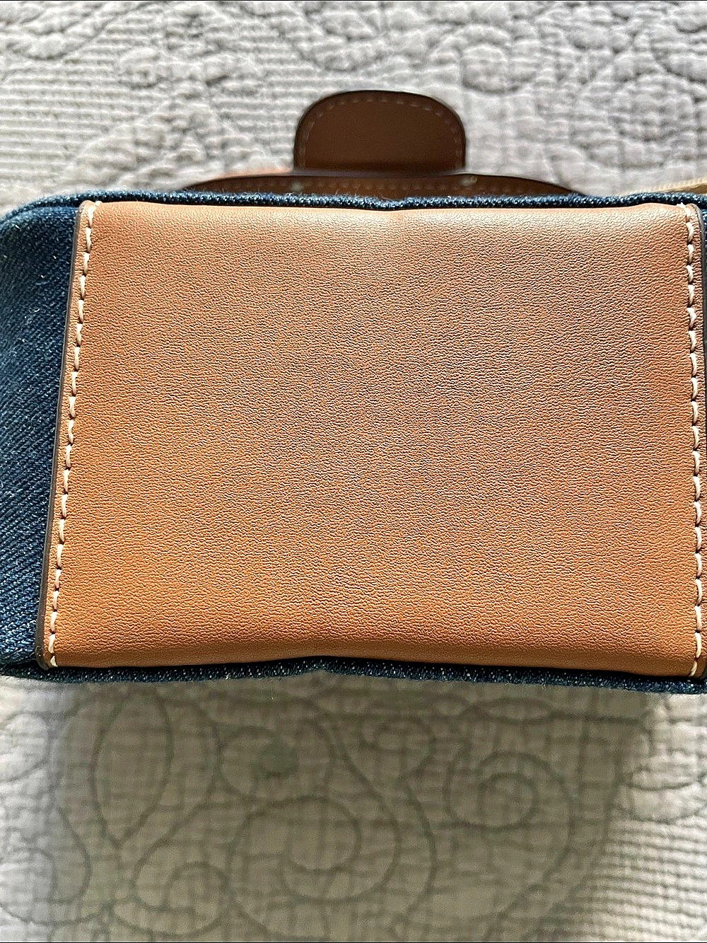 True Religion Denim Crossbody Bag in Blue & Brown - Picture 5 of 7